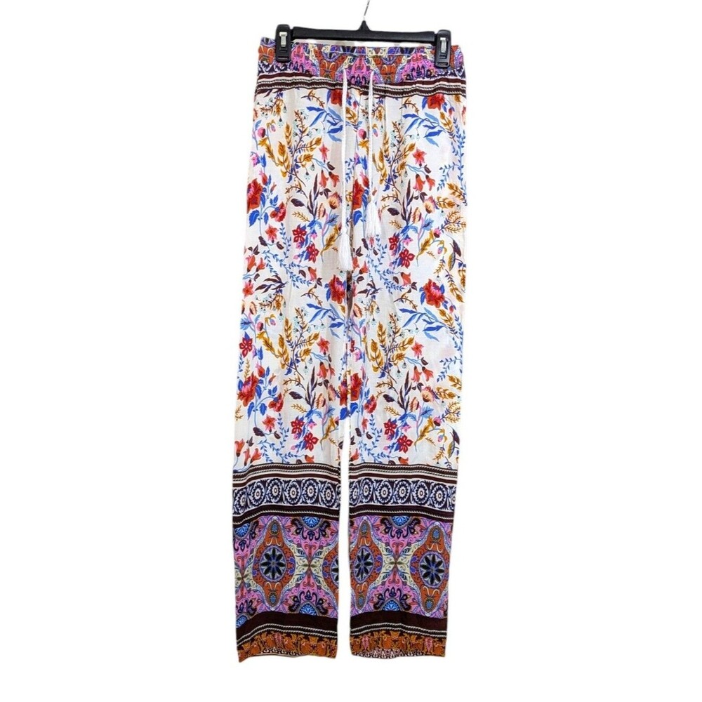 Paparazzi Lightweight Boho Drawstring Festival Pants Size Medium Womens Bohemian